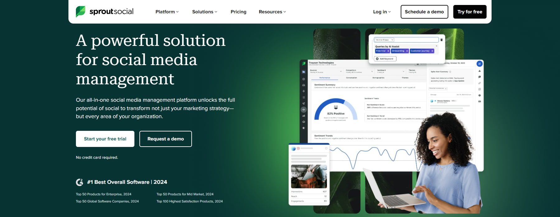 Sproutsocial KI-Tools für soziale Medien