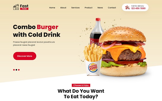 fast food wordpress teması