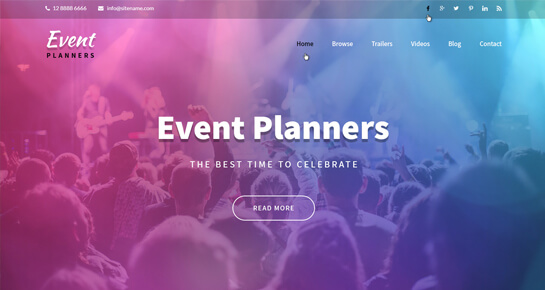 Tema de WordPress para agencia de eventos