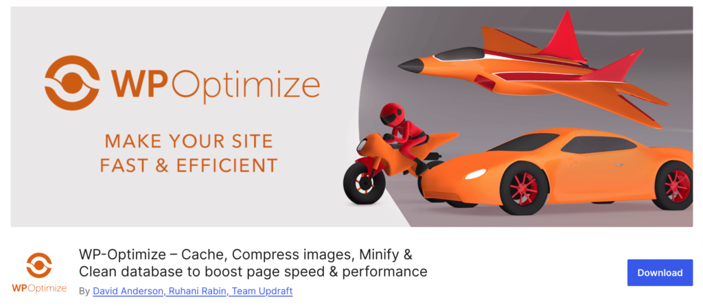 Esta imagen muestra el complemento WP-Optimize