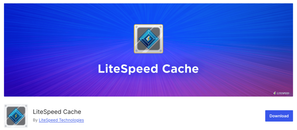 LiteSpeed ​​Cache 플러그인 이미지입니다.