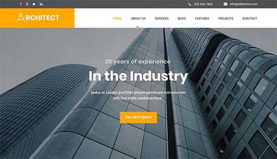 Motyw WordPress dla architekta