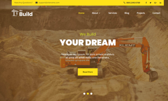 Tema WordPress per la società di costruzioni