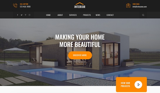 Tema WordPress de interior modern