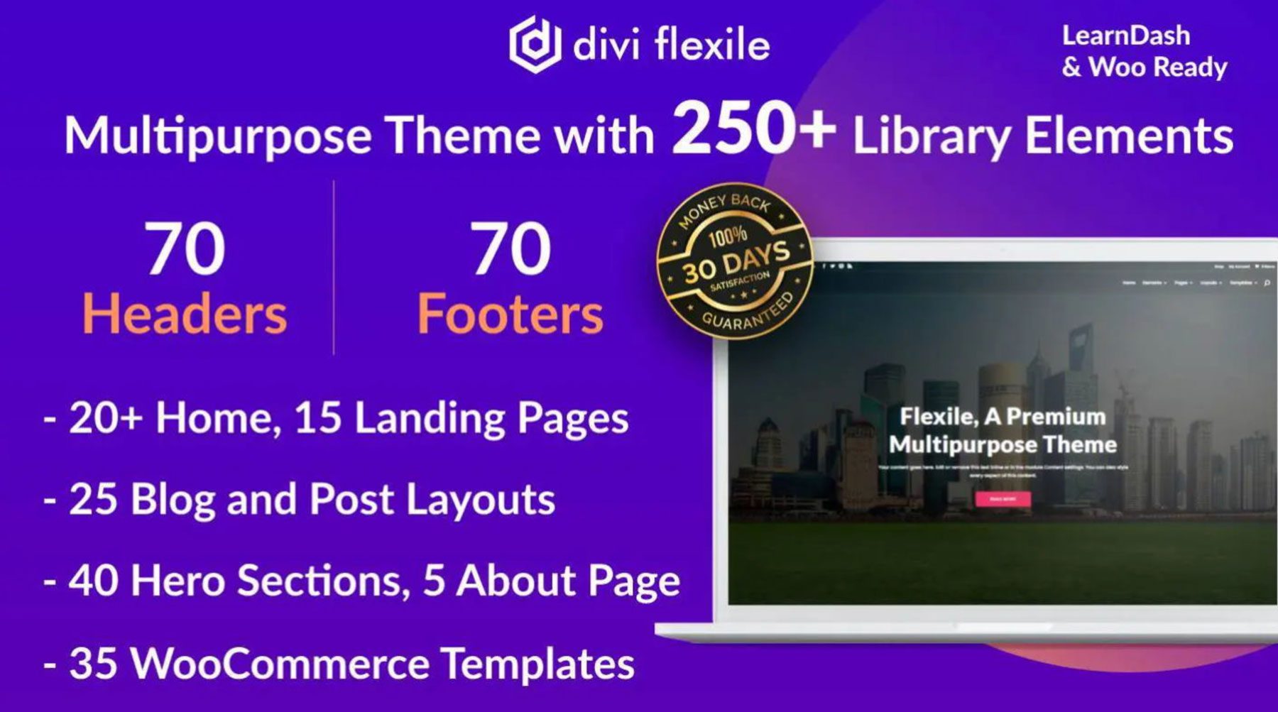 Tema flexible multipropósito para Divi