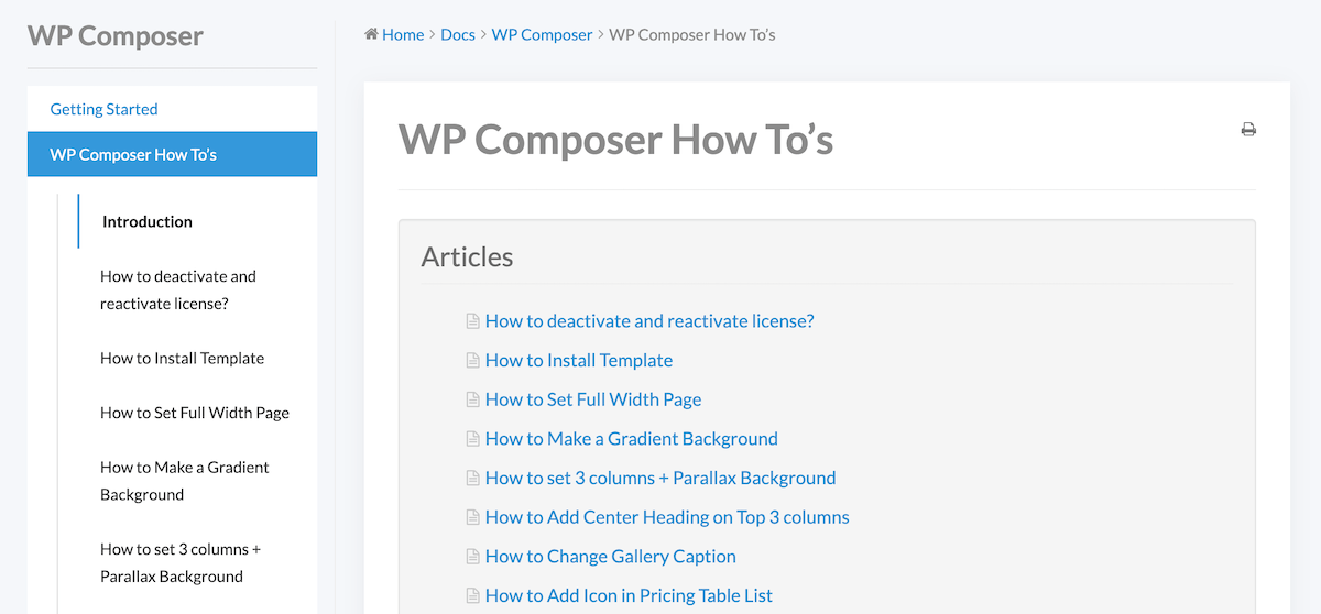 Documentación del compositor de WP