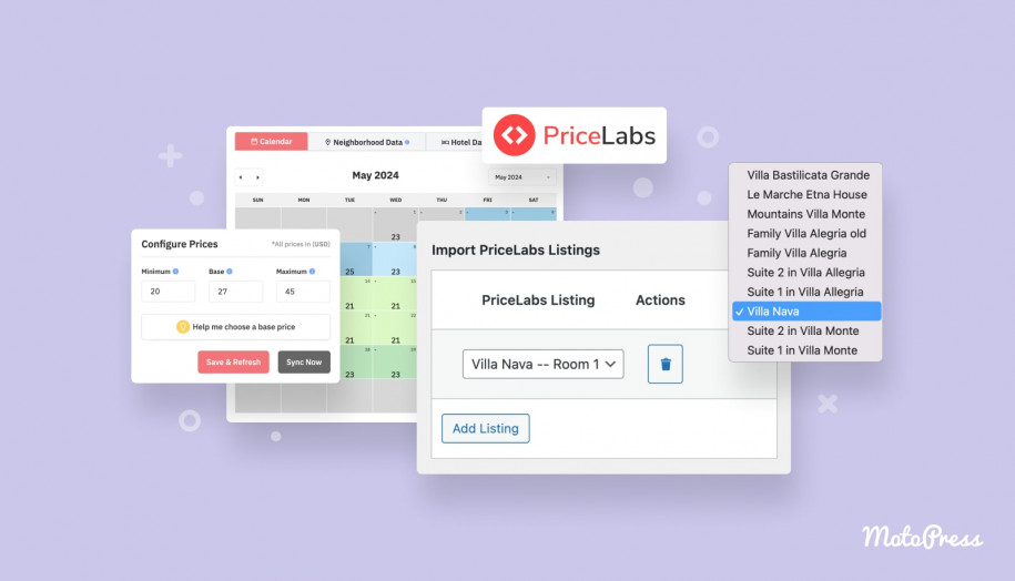 Integrazione WordPress di Pricelabs.