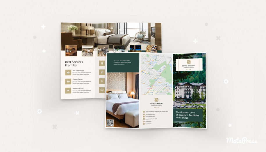 Modelli gratuiti per brochure di hotel