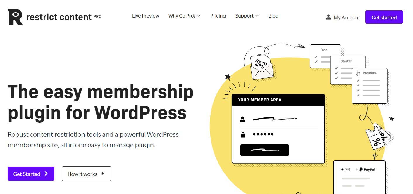 WordPress 会员插件 – 限制内容专业版