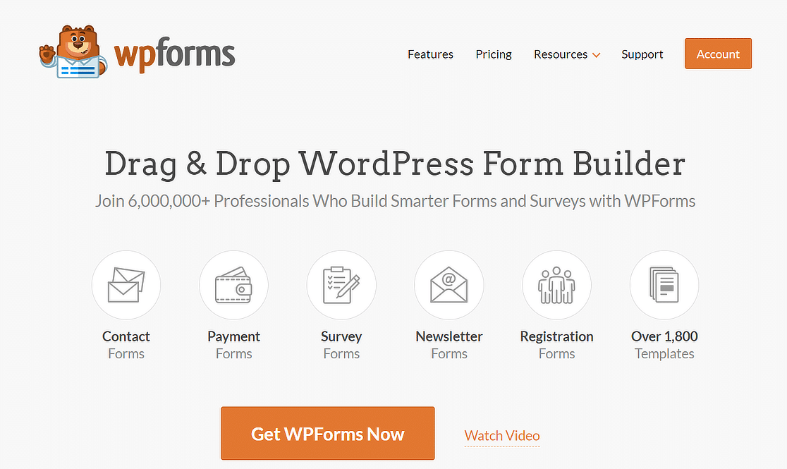 WPForms home