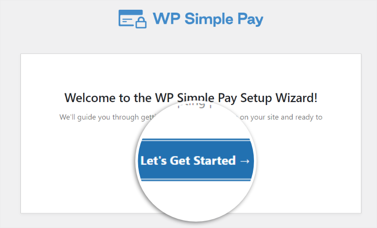 
wp simple pay lets get started