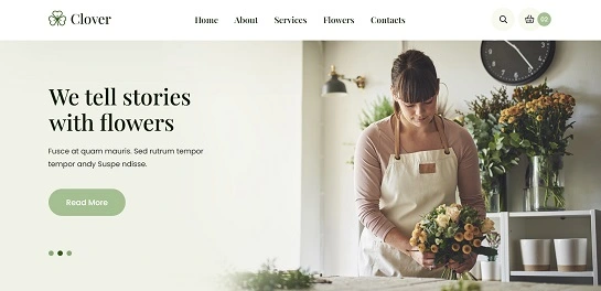 Tema de WordPress para boutique florista