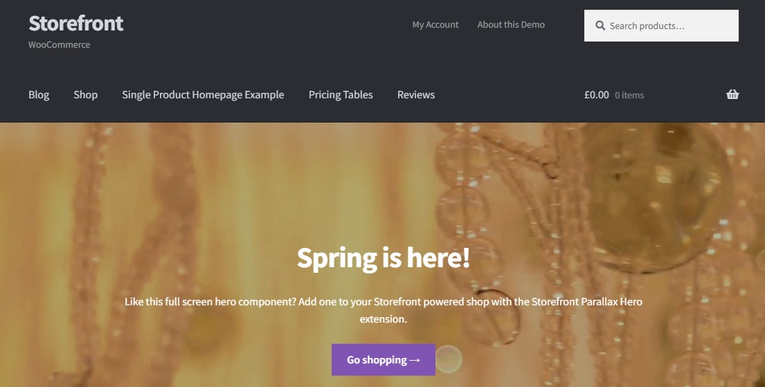 Storefront – Thème WooCommerce gratuit