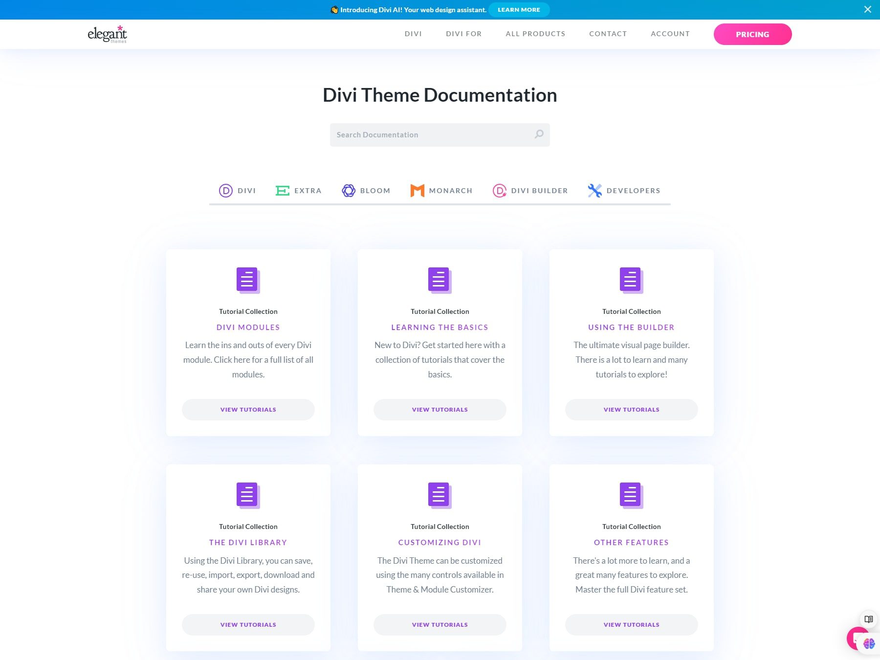 documentation Divi