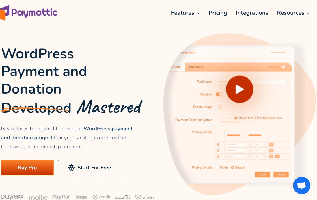 Paymattic - WordPress 支付插件