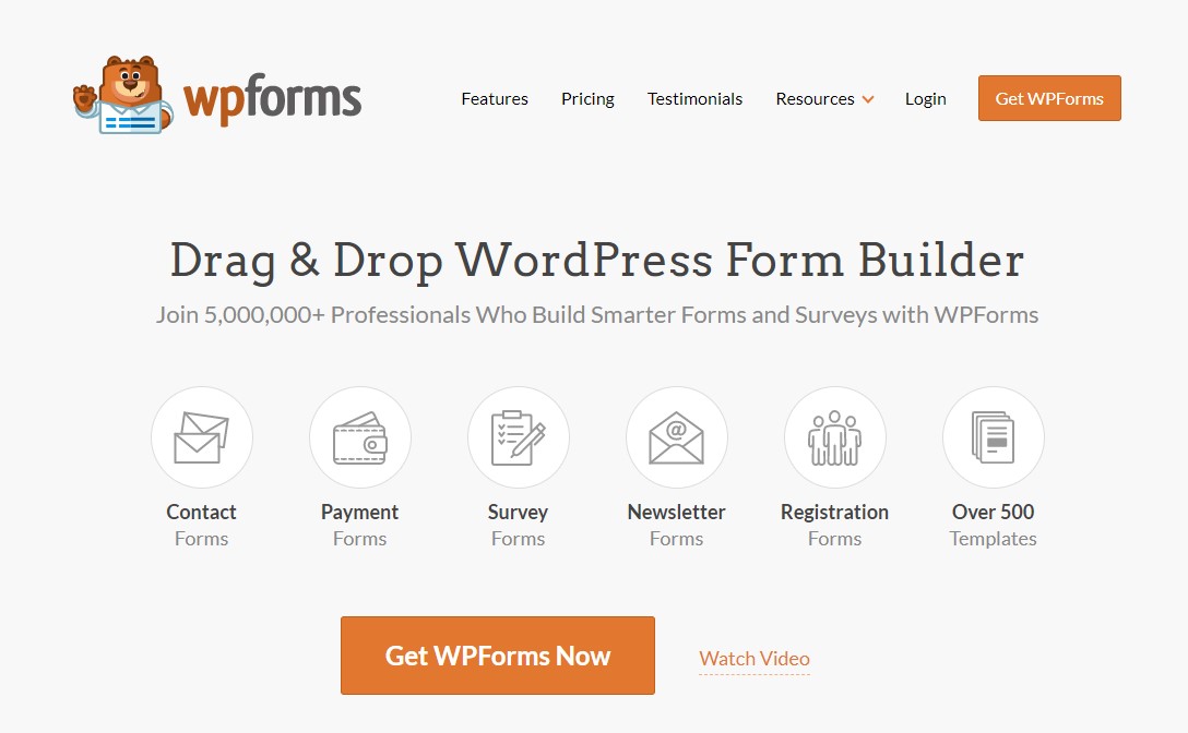 WPForms – Construtor de formulários de arrastar e soltar para WordPress