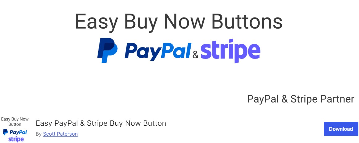 Botão Easy PayPal & Stripe Comprar Agora