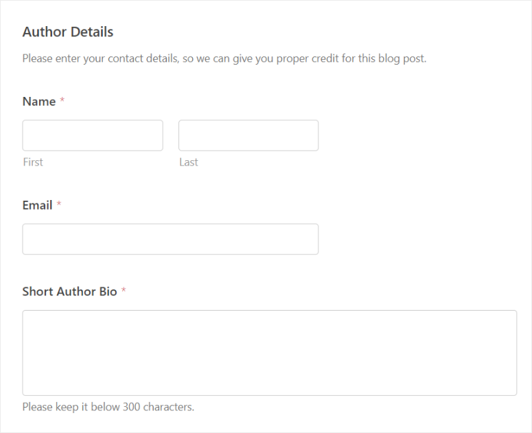 wpforms author details section