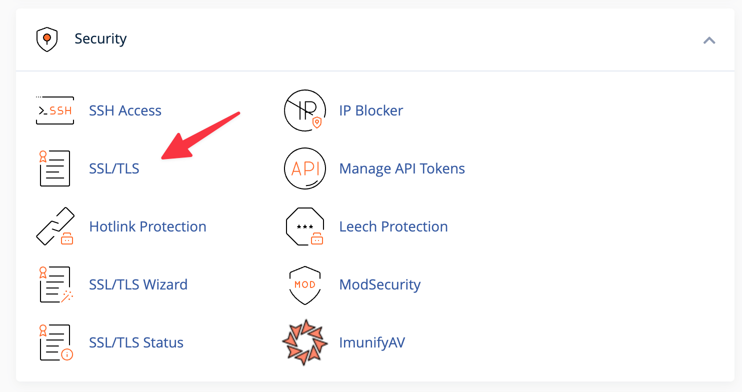 cPanel SSL-TLS