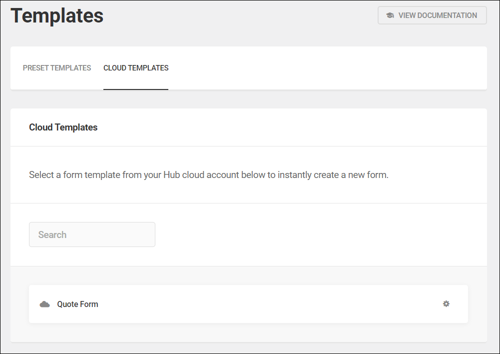 Forminator - Bagian Templat - Templat Cloud