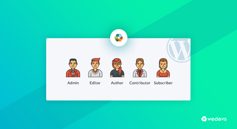 Esta imagem mostra 5 funções de usuário do WordPress.