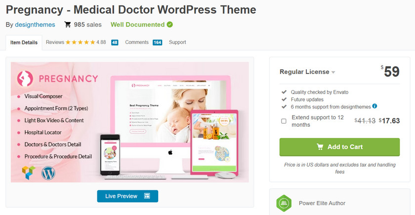 Schwangerschaft-Medizin-Arzt-WordPress-Theme