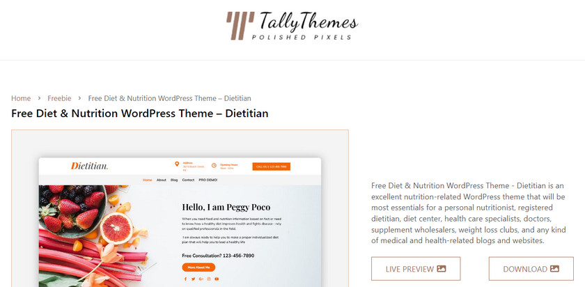 dietetyk-wordpress-themes-za darmo