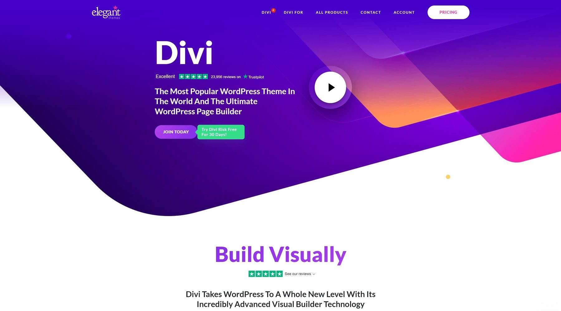 Divi 產品登陸頁面圖片