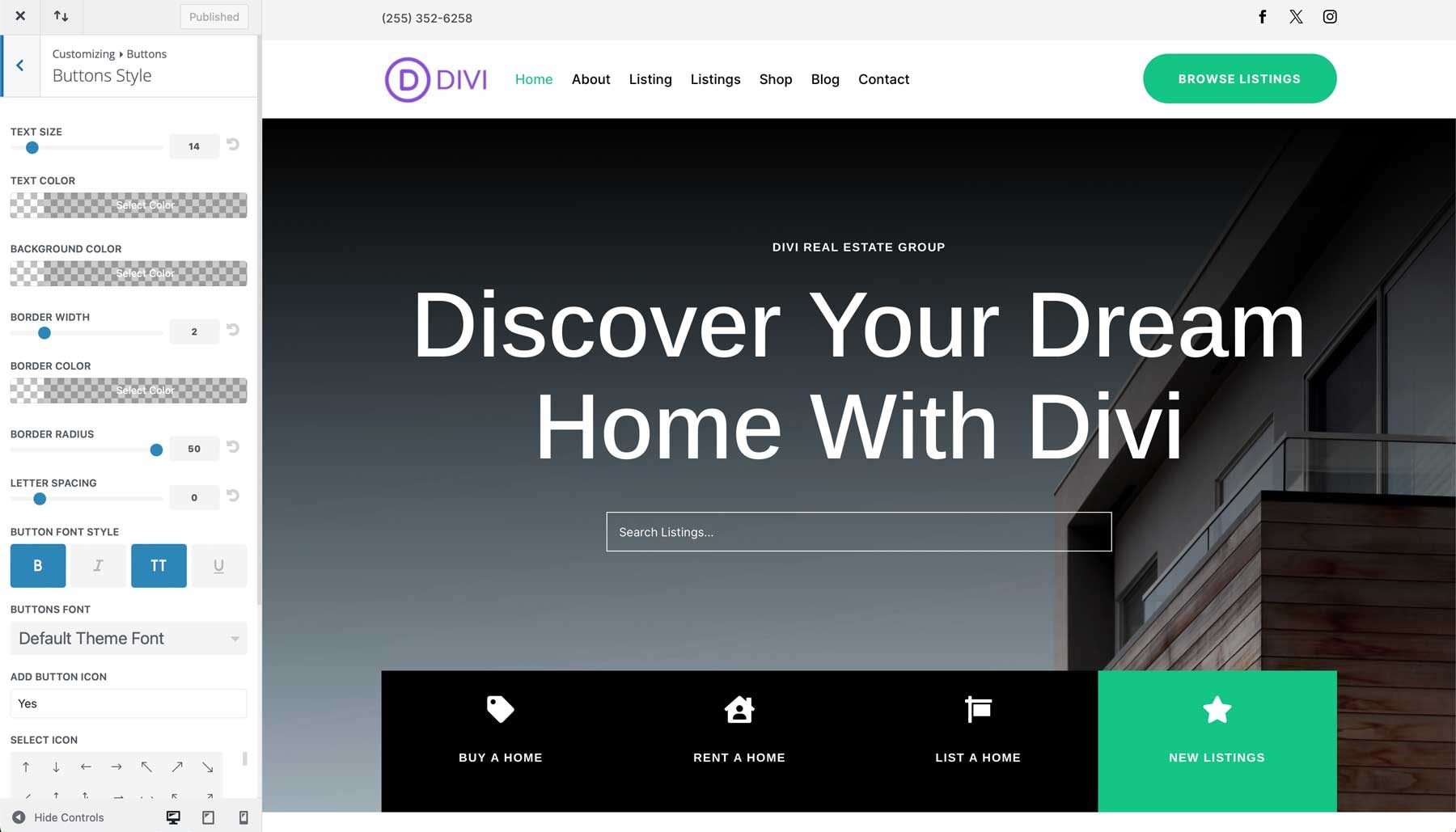 Divi の不動産スターター サイト