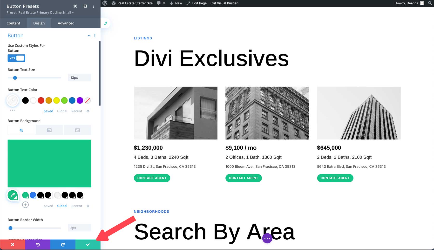 Situs permulaan Real Estat untuk Divi