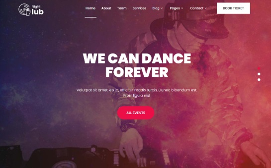 Tema de WordPress para discoteca