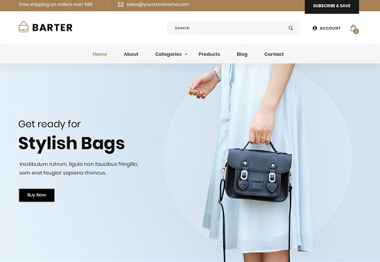 Tema WordPress per lo shopping e-commerce gratuito