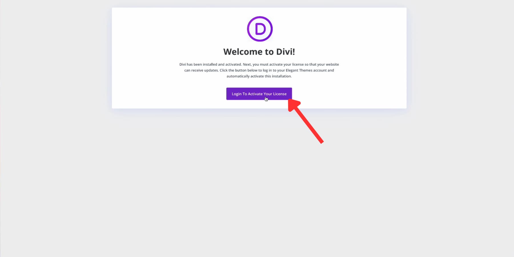 Una captura de pantalla del nuevo asistente de incorporación de Divi