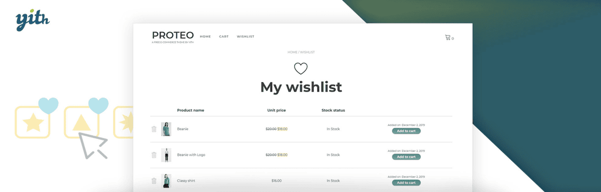 رأس البرنامج المساعد YITH WooCommerce Wishlist من WordPress.org.