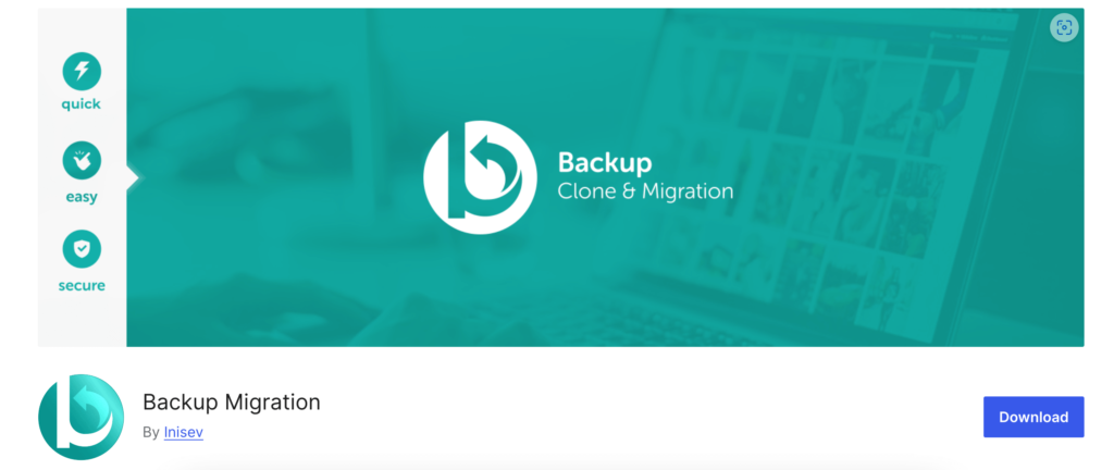 Dies ist ein Screenshot der Backup-Migration