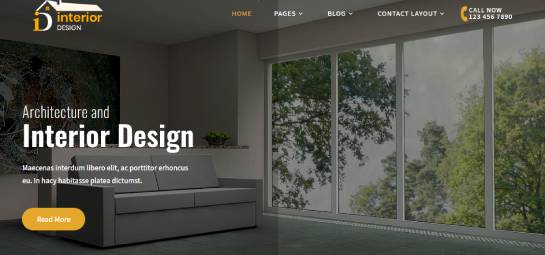 tema WordPress de design de interiores