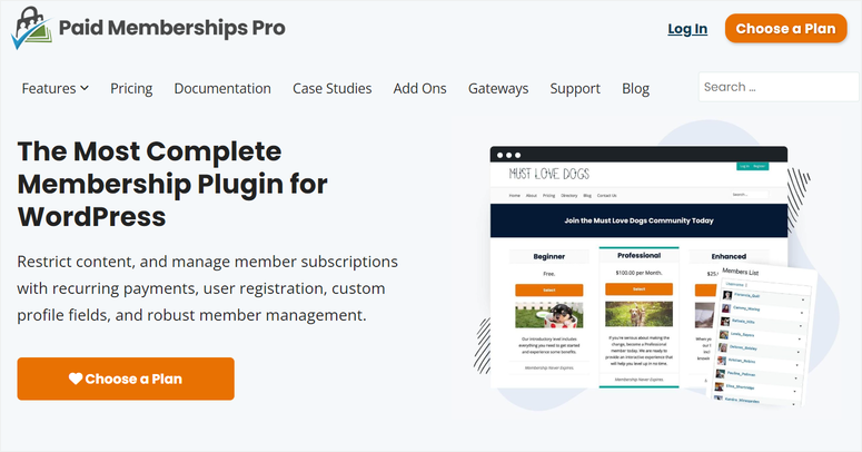 paid memberships pro plugin