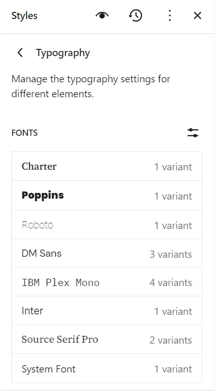 typographie wordpress.