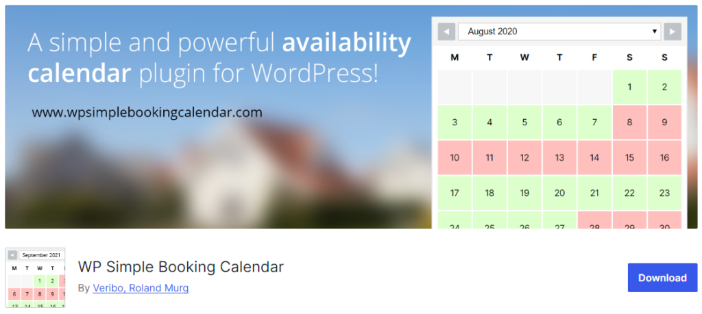 Calendrier de réservation simple WP - Alternatives Booknetic