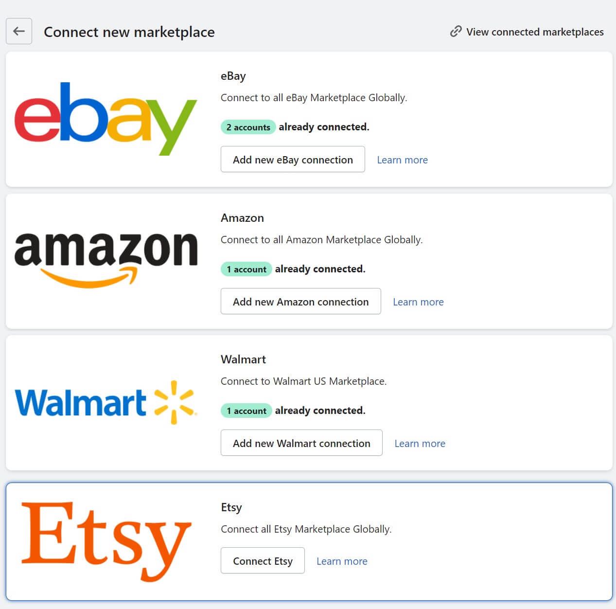 Amazon Shopify se connecter