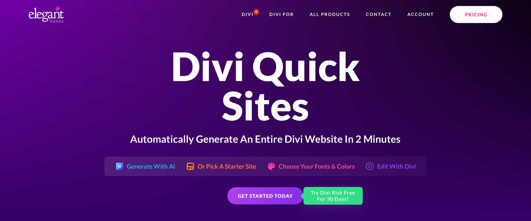 Divi 빠른 사이트