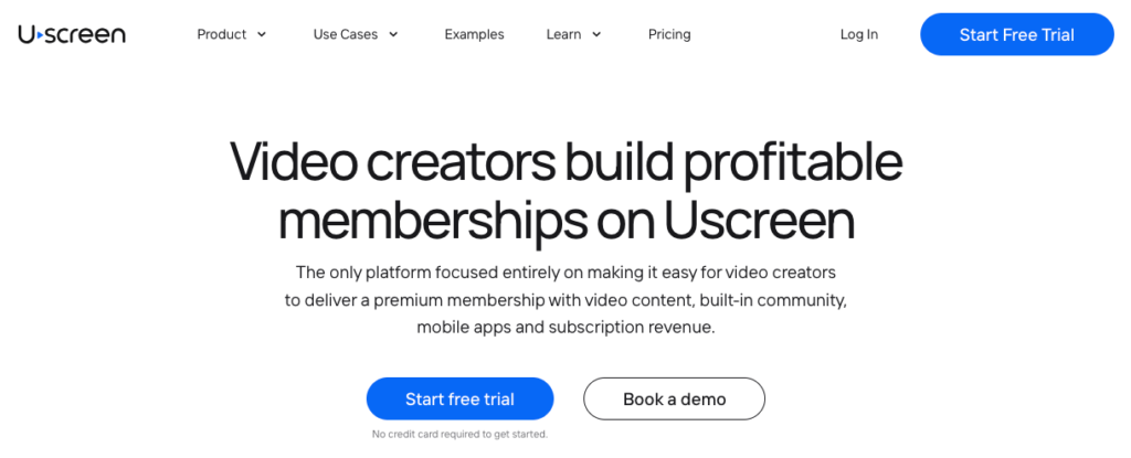 Plataforma de site de membros Uscreen