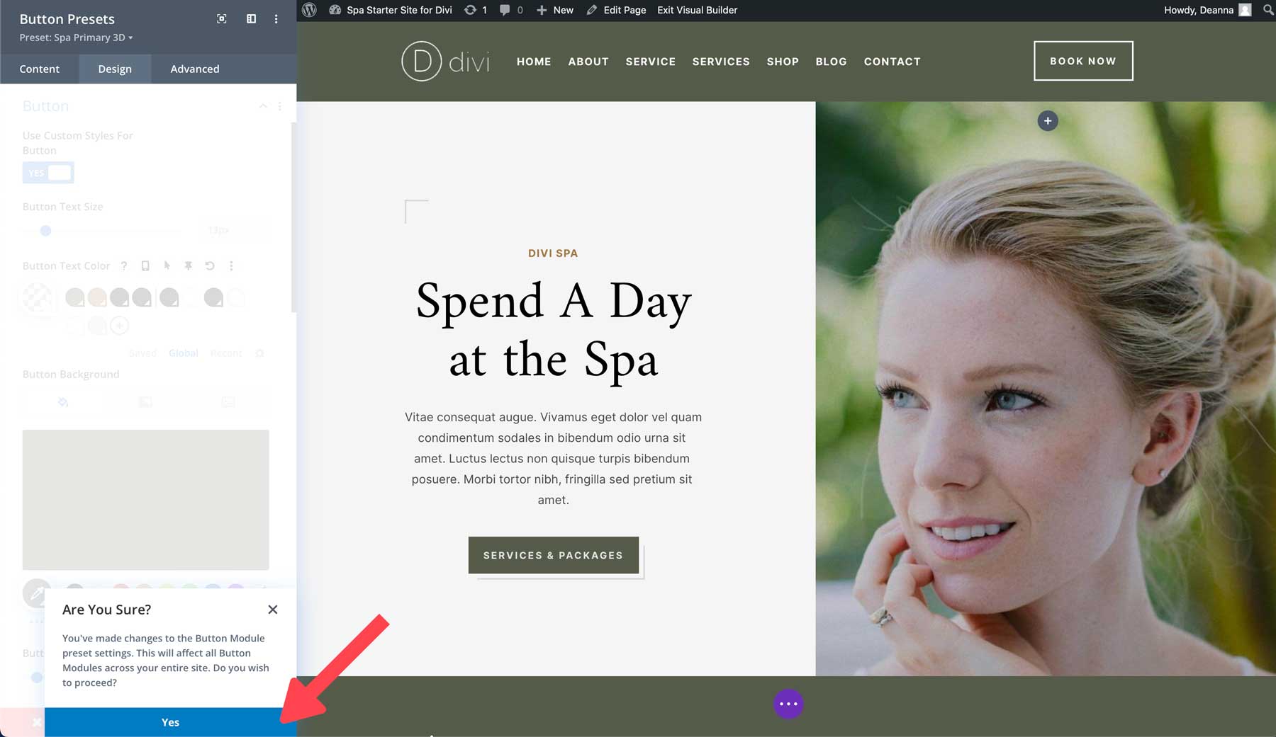 Divi 的 Spa 入門網站