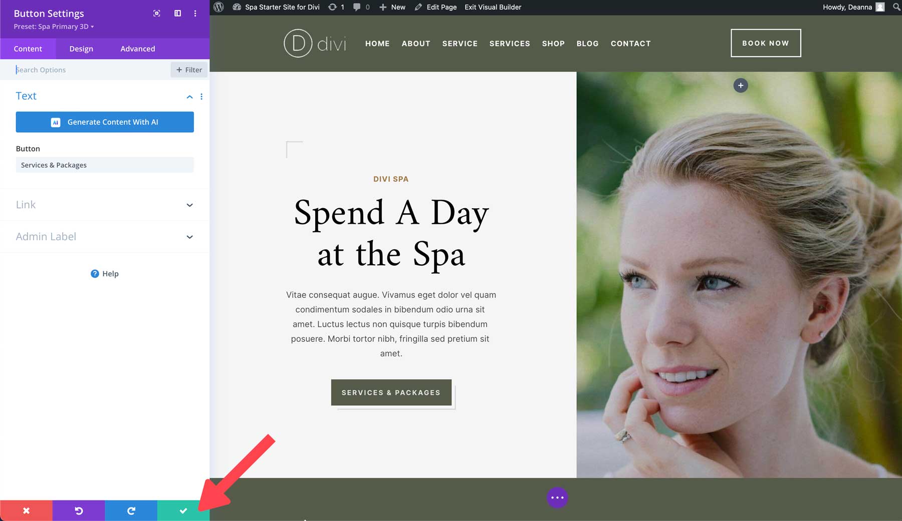 Divi 的 Spa 入門網站