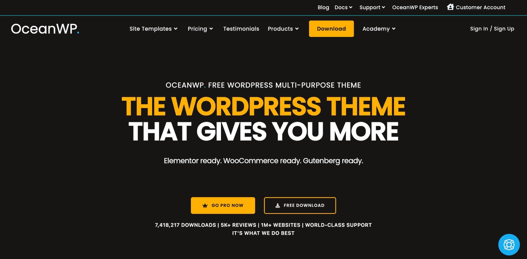 WordPress тема Oceanwp