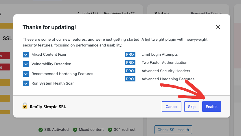 啟用真正簡單的 SSL 功能