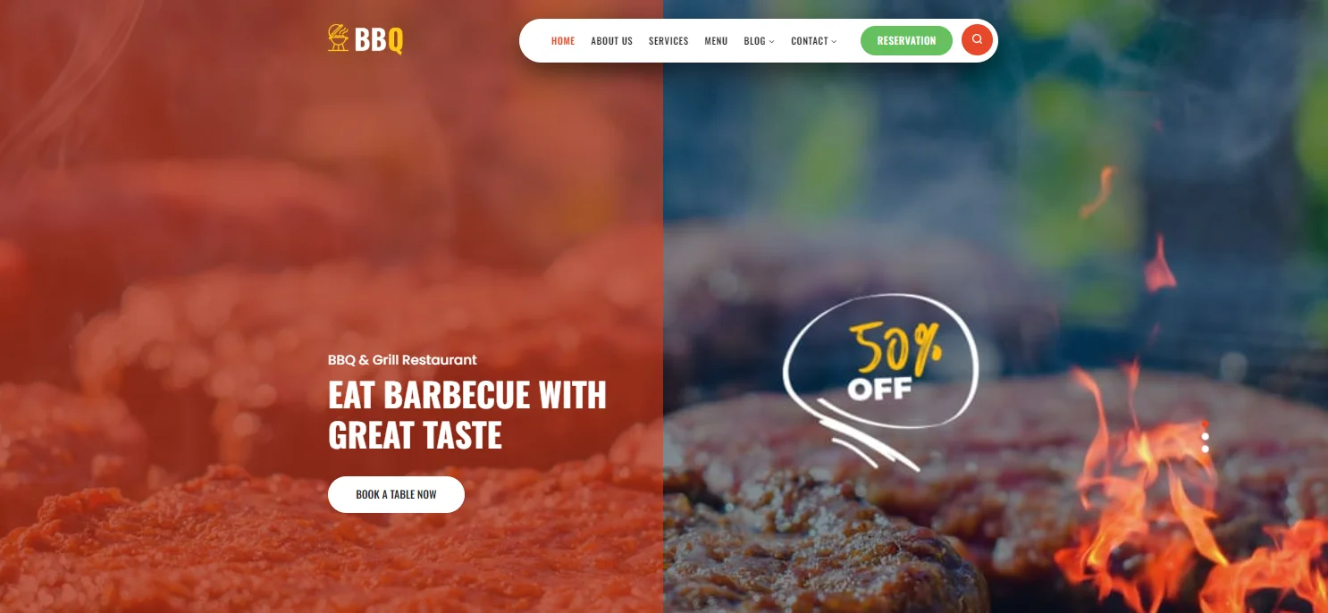 Thème WordPress pour restaurant barbecue