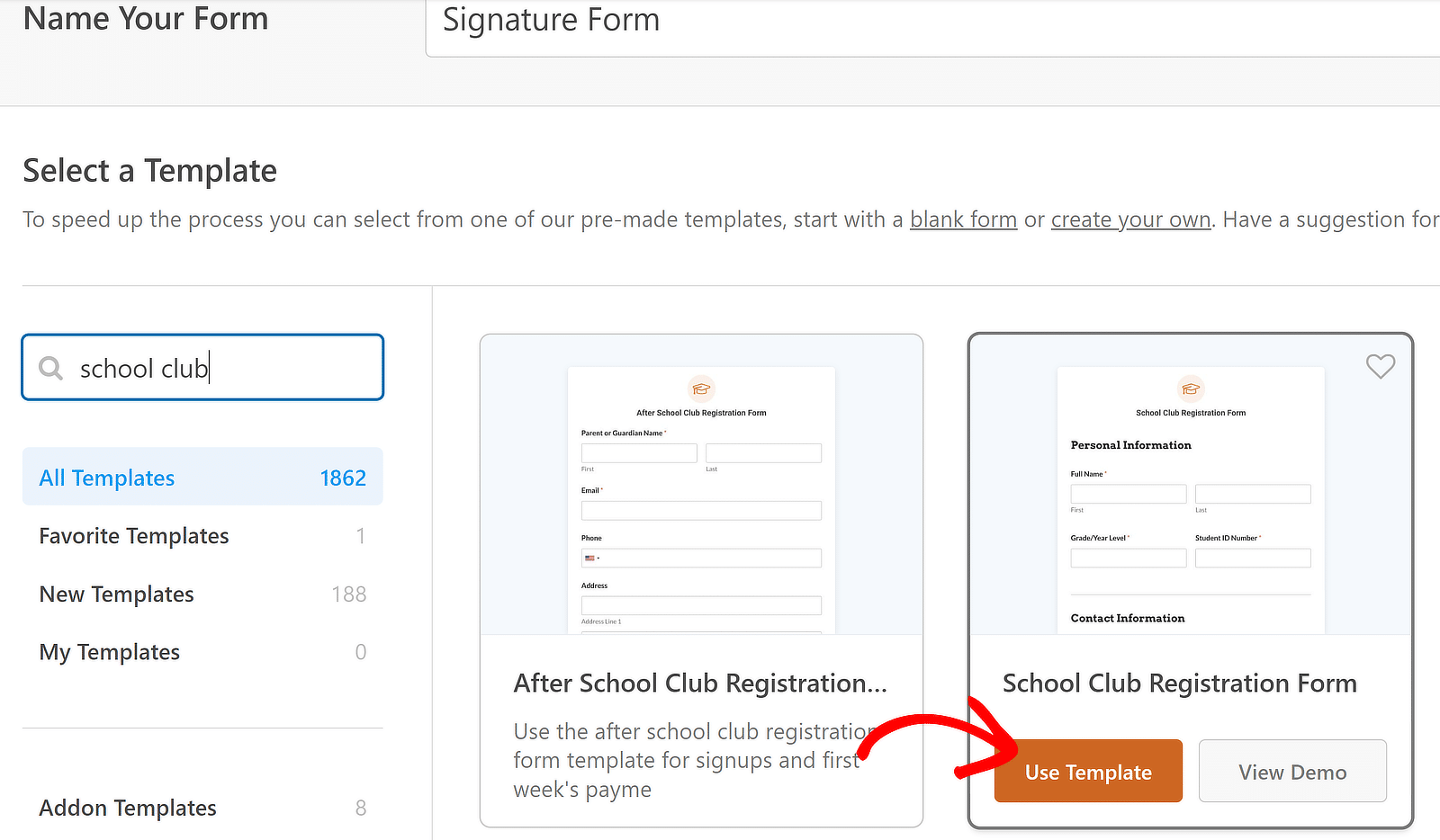 Use School Registration Form Template