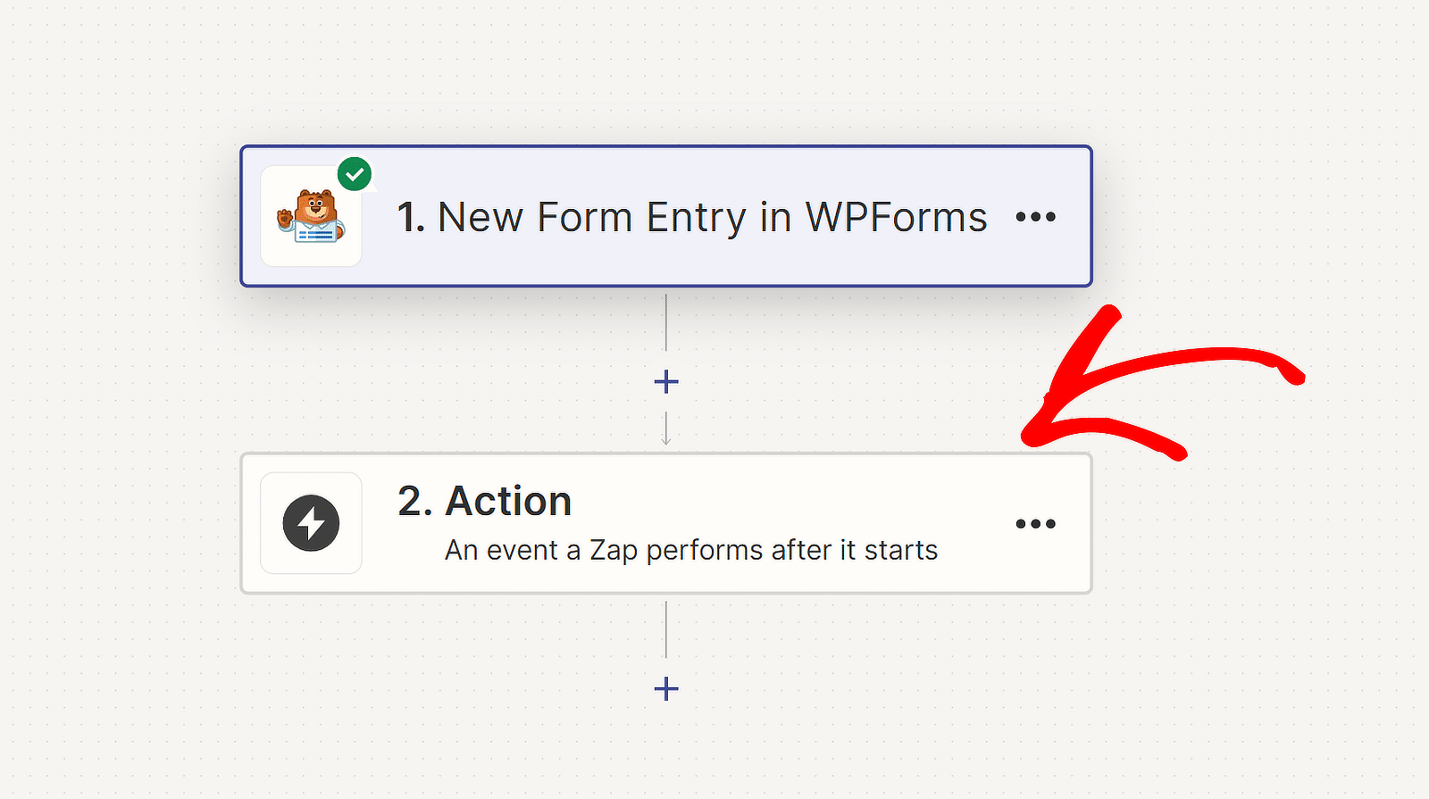 create action event zapier