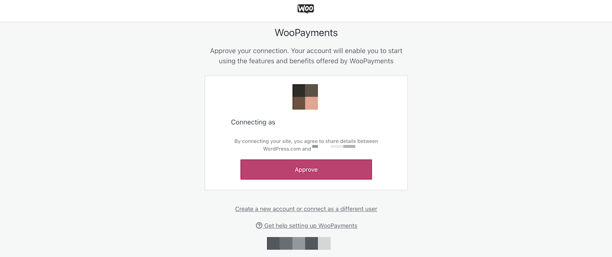 ยืนยันการอนุมัติการเชื่อมต่อระหว่าง WooPayments และร้านค้า WooCommerce ของคุณ